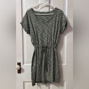 Columbia Gray Heathered Drawstring Mini Dress